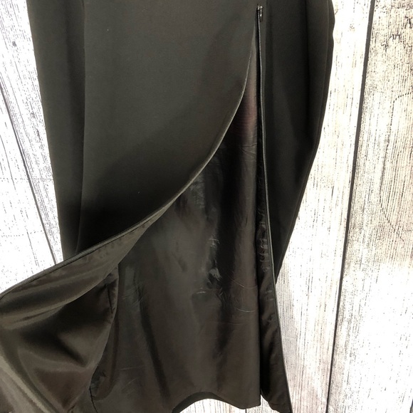 Cache Maxi Long Side Zipper Black Skirt Size 12 - Picture 2 of 7